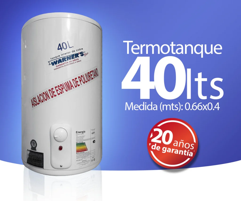 Calefón Warners Cobre 40 Litros