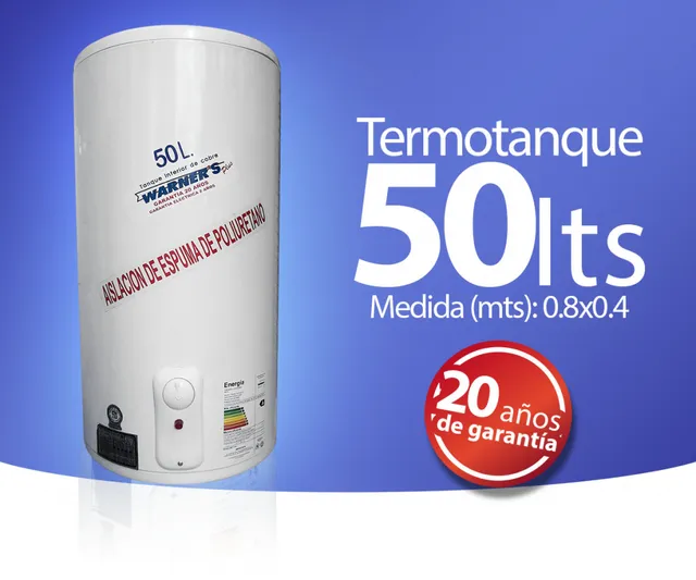 Calefón Warners Cobre 50 Litros