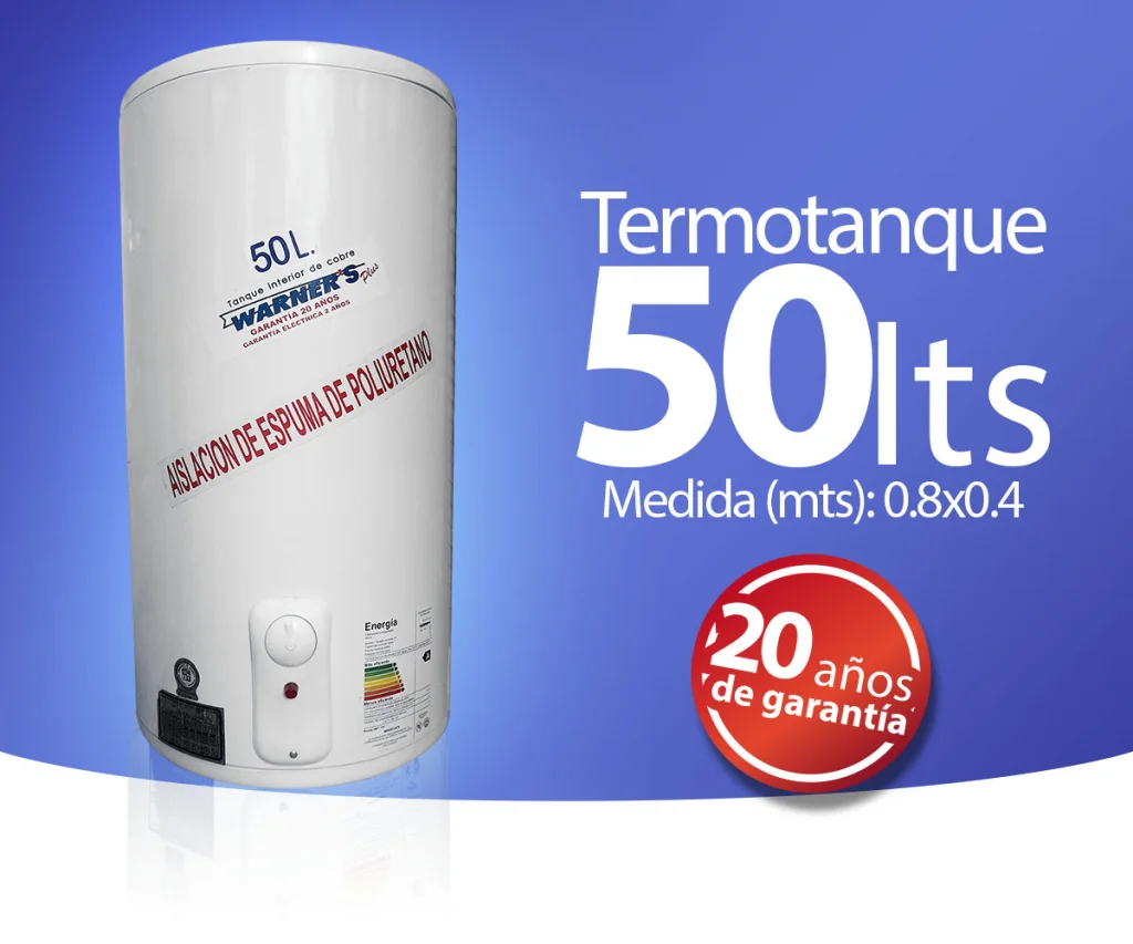 Calefón Warners Cobre 50 Litros