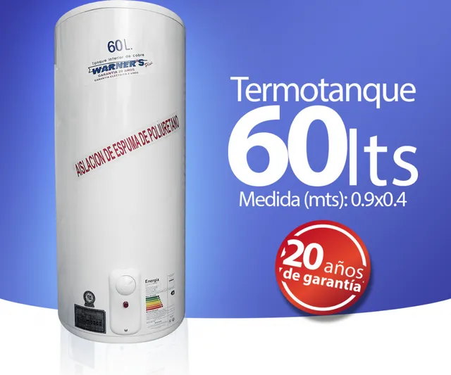 Calefón Warners Cobre 60 Litros